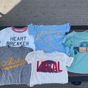 5 CrewCuts Boys T-shirts 4-5T GUC